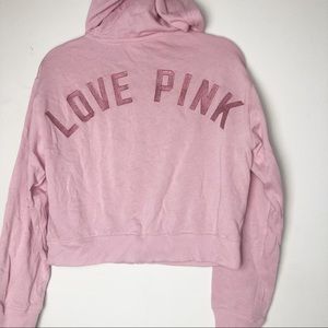 PINK Victoria’s Secret Zip Up Cropped Hoodie XS